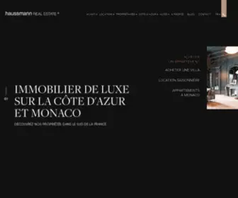 Haussmannrealestate.fr(Haussmann : Immobilier de luxe à Nice et sur la Côte d'Azur) Screenshot
