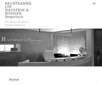 Haustein-Rossier.de(Mietrecht Familienrecht Rechtsanwalt Stuttgart Degerloch) Screenshot