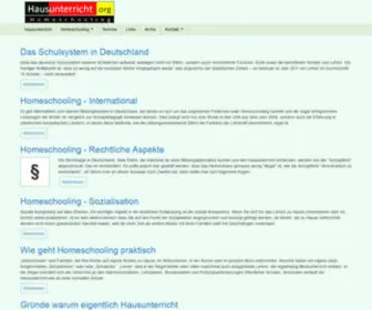 Hausunterricht.org(Homeschooling) Screenshot