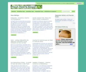 Haut-Haare-Naegel.net(Infos und Tipps zur Pflege und Gesunderhaltung der Haut und Haare sowie der Nägel) Screenshot