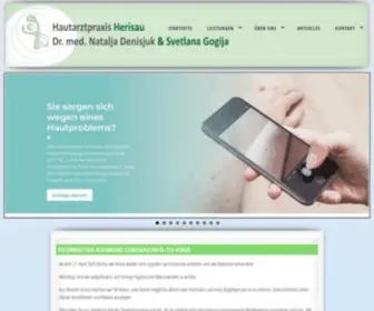 Hautarzt-Herisau.ch(Startseite) Screenshot