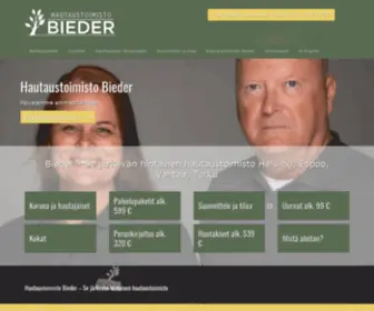 Hautaustoimistobieder.fi(Hautaustoimistobieder) Screenshot