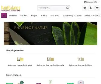 Hautbalance.de(Ihr Shop für Naturkosmetik) Screenshot