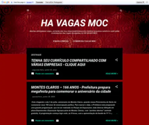 Havagasmoc.com.br(HA VAGAS MOC) Screenshot