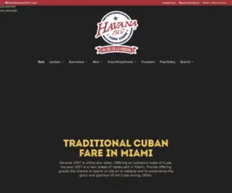 Havana1957.com(Authentic Cuban Restaurant in Miami Beach) Screenshot