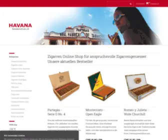 Havanasmokersclub.ch(Zigarren Online Shop für anspruchsvolle Zigarrengeniesser) Screenshot
