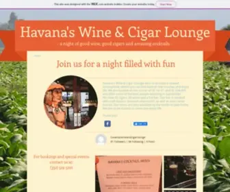 Havanaswineandcigars.com(Havana's Wine & Cigar Lounge) Screenshot