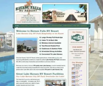 Havasufallsrvresort.com(Our welcoming Lake Havasu RV park) Screenshot