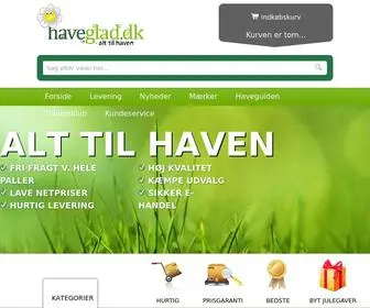 Haveglad.dk(Haveartikler, Sten til haven, mm. - Køb hos Haveglad) Screenshot