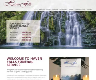 Havenfalls.co.nz(Haven Falls Funeral Services) Screenshot