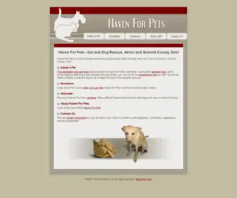 Havenforpets.org(Dog Rescue) Screenshot