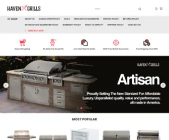 Havengrills.com(Haven Grills) Screenshot