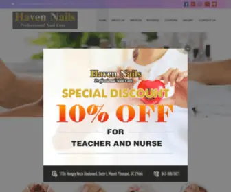 Havennailsmountpleasant.com(Our nail salon 29464) Screenshot