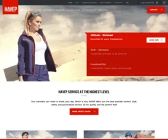 Havep.com(HAVEP werkkleding 100% op jouw maat) Screenshot