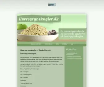 Havregrynskugler.dk(Find opskrifter på lækre havregrynskugler her) Screenshot