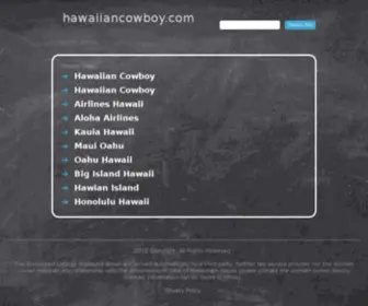 Hawaiiancowboy.com(Forsale Lander) Screenshot
