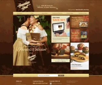 Hawaiianhost.com(Chocolate Macadamia Nuts from Hawaii) Screenshot