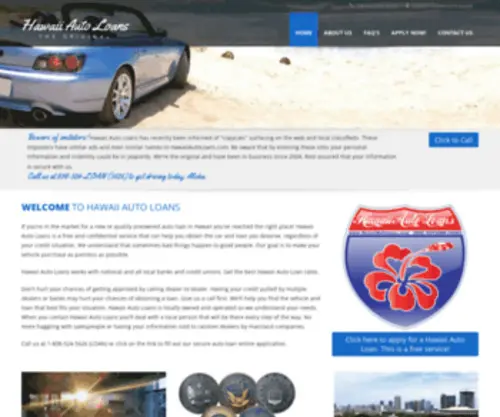 Hawaiiautoloans.com(Hawaii Auto Loans) Screenshot