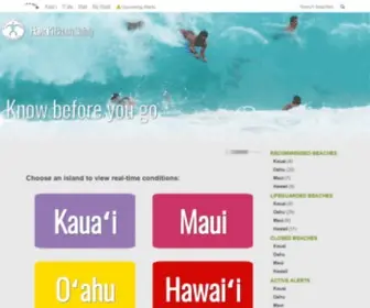 Hawaiibeachsafety.com(Know before you go) Screenshot
