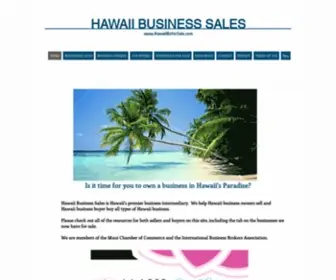 HawaiibizForsale.com(Hawaii Business Sales) Screenshot