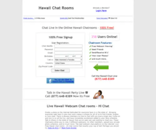 Hawaiichatrooms.org(Hawaii Chat Rooms) Screenshot