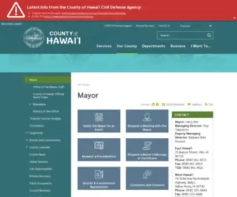 Hawaiicountymayor.com(Hawaii County) Screenshot