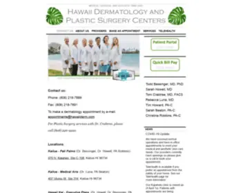 Hawaiiderm.com(Hawaii Dermatology And Plastic Surgery Centers) Screenshot