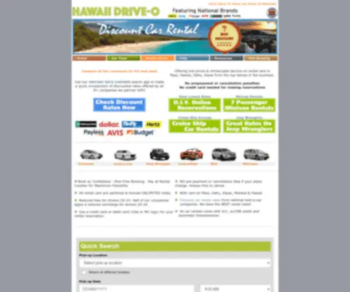 Hawaiidrive-O.com(Maui, Hawaii Car Rentals) Screenshot