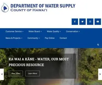 Hawaiidws.org(Department of Water Supply) Screenshot
