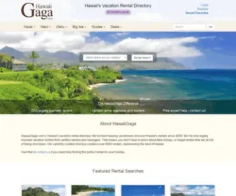Hawaiigaga.com(Hawaii Vacation Rentals) Screenshot