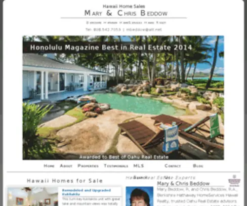 Hawaiihomesales.com(Kailua Real Estate on Oahu HI with Realtors Mary and Chris Beddow) Screenshot