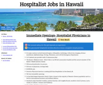 Hawaiihospitalistjobs.com(Hospitalist Jobs in Hawaii) Screenshot