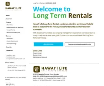 Hawaiilifelongtermrentals.com(Property Management and Homes for Rent in Hawaii) Screenshot