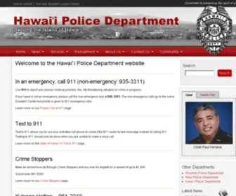 Hawaiipolice.com(Hawaii Police Department) Screenshot
