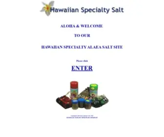 Hawaiisalt.com(Natural Hawaiian Specialty Sea Salt) Screenshot