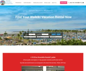 Hawaiivacationpropertiesllc.com(Hawaii Vacation Properties and Rentals in Waikiki) Screenshot