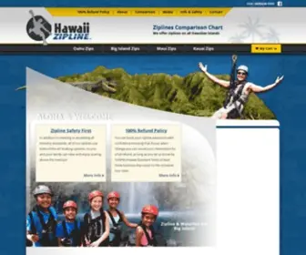 Hawaiizip.com(Hawaii Ziplines on Oahu) Screenshot