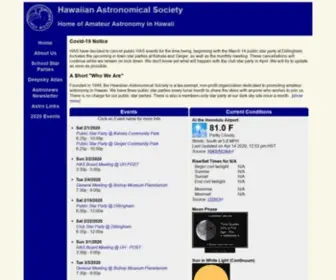 Hawastsoc.org(Hawaiian Astronomical Society (HAS)) Screenshot