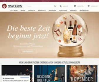 Hawesko.com(Deutschlands Weinhändler Nr. 1) Screenshot