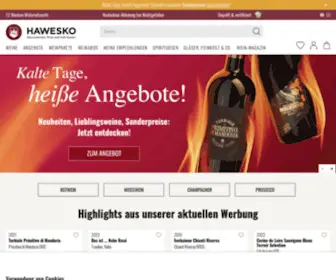 Hawesko.de(Online Weinhandel) Screenshot