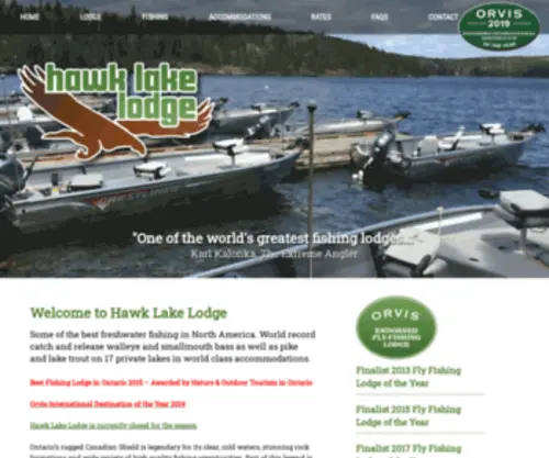 Hawk-Lake.com(Hawk Lake Lodge) Screenshot