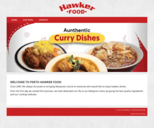 Hawkerfood.com.au(Hawker Food Perth) Screenshot