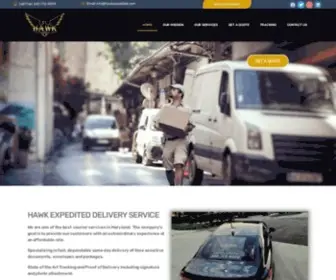 Hawkexpedited.com(Best Courier & Logistics Same Day Delivery Company in Maryland) Screenshot