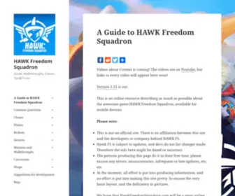 Hawkfreedomsquadron.com(Guide, Walkthroughs, Cheats, Tips&Tricks) Screenshot