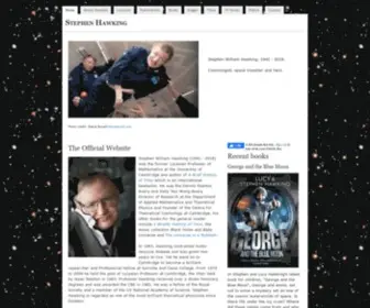 Hawking.org.uk(Stephen Hawking) Screenshot