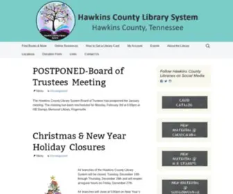 Hawkinslibraries.org(Hawkins County Library System) Screenshot