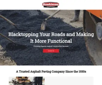 Hawkinsonconstruction.com(Asphalt Paving Company) Screenshot