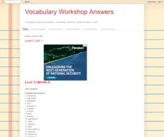 Hawkshomework.com(Vocabulary Workshop Answers) Screenshot