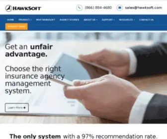 Hawksoft.com(Insurance Agency Management System) Screenshot