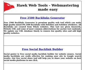 Hawkwebtools.com(Hawk Web tools) Screenshot